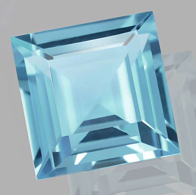 Topaz 1.38ct Light Blue, Square  Gemstone