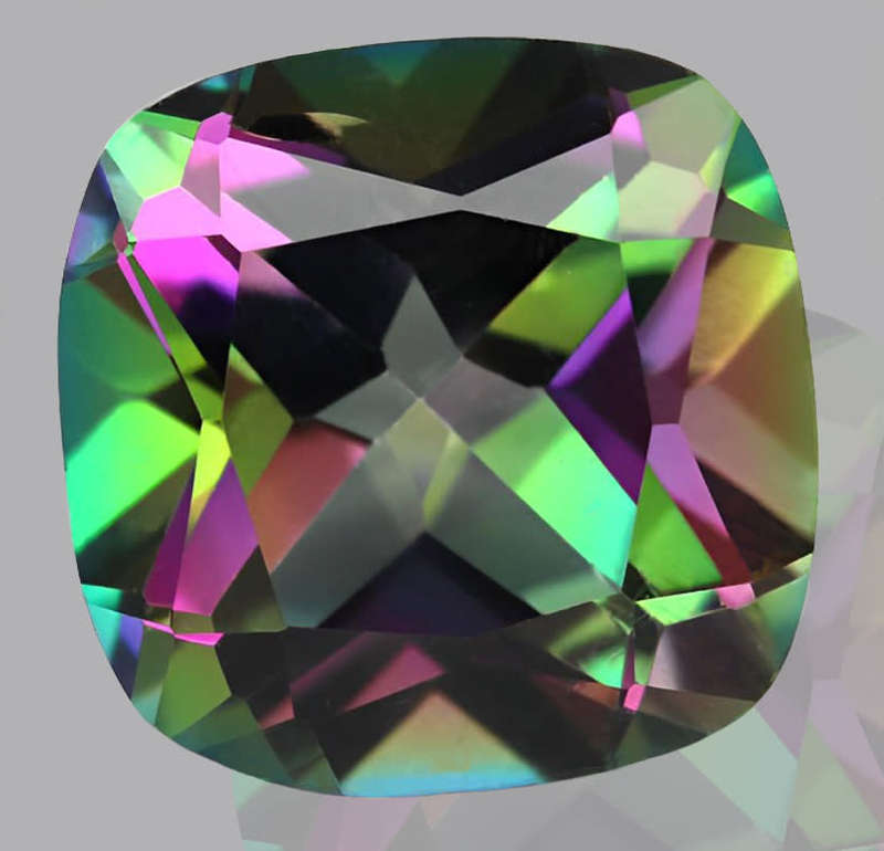 Topaz Mystic 1.80ct Multi Colour Cushion, Gemstone