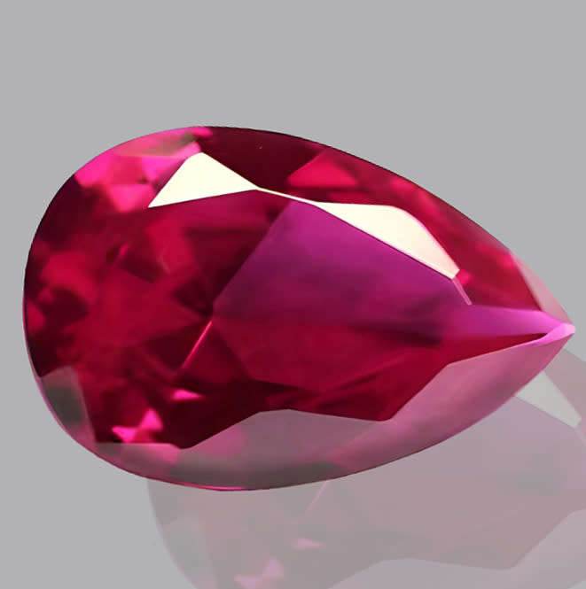 Topaz 1.43ct Raspberry Red/Pink Colour  Pear, Gemstone