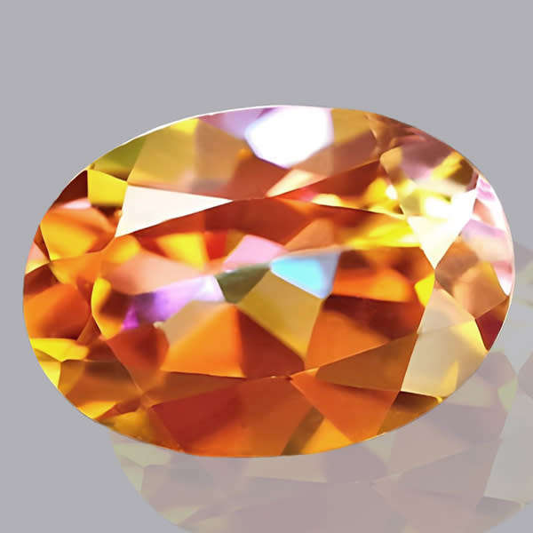 Topaz Azotic 0.90ct Multi Colour Oval, Gemstone