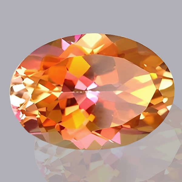 Topaz Azotic 1.05ct Multi Colour Oval, Gemstone