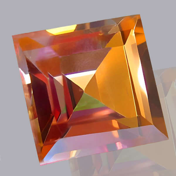Topaz Azotic 1.50ct Multi Colour Square, Gemstone