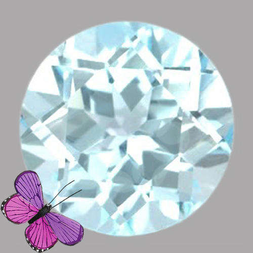 0.79ct Round Sky Blue Topaz