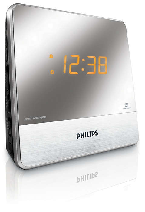 Philips Clock Radio AJ3231/37 Mirror Finish