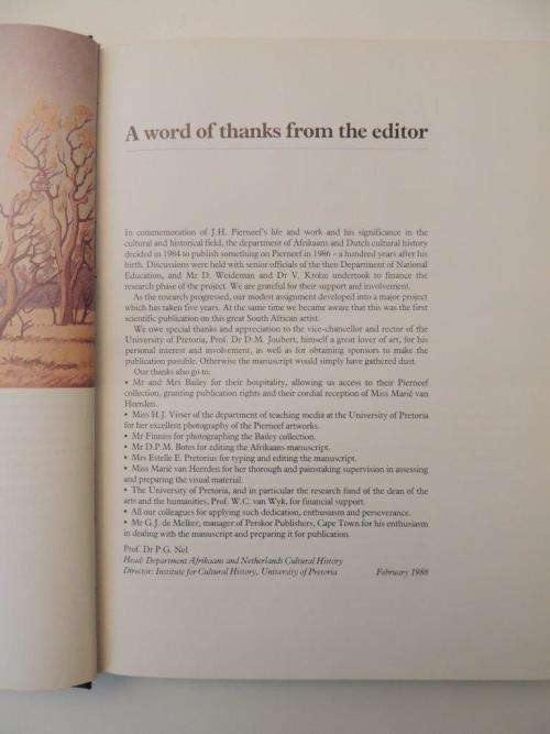 JH Pierneef  His Life and Work - Edited by PG Nel
