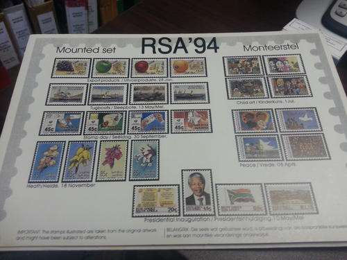 1994 year Book with Nelson Mandela inaugural stamps