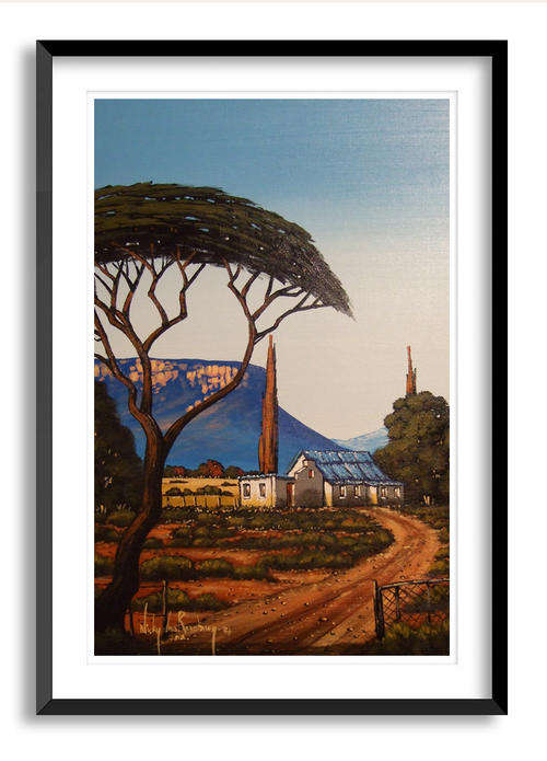 Gravel Road - AN ORIGINAL NICKY VAN RENSBURG PAINTING 600 x 400 MM (Value R5400)