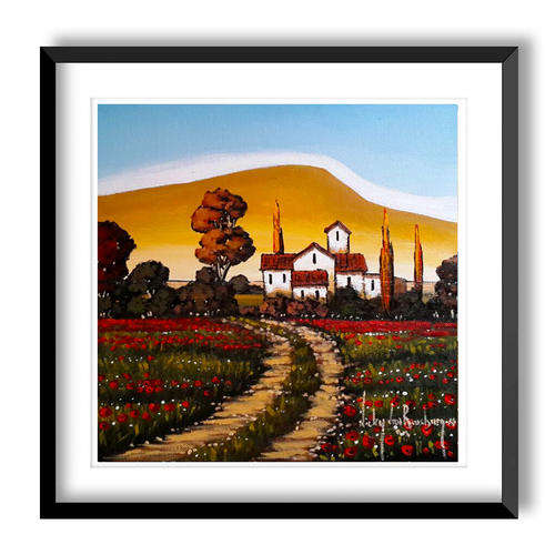 The Hill 2 - AN ORIGINAL NICKY VAN RENSBURG PAINTING 400 x 400 MM (Value R 4500)