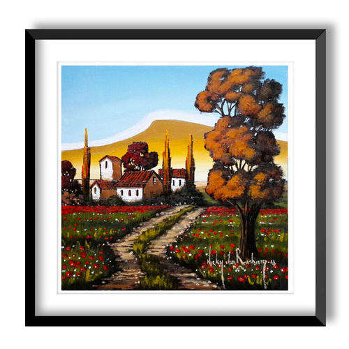The Hill - AN ORIGINAL NICKY VAN RENSBURG PAINTING 400 x 400 MM (Value R 4500)