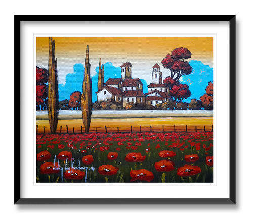Poppies - AN ORIGINAL NICKY VAN RENSBURG PAINTING 300 x 250 MM (Value R 2700)