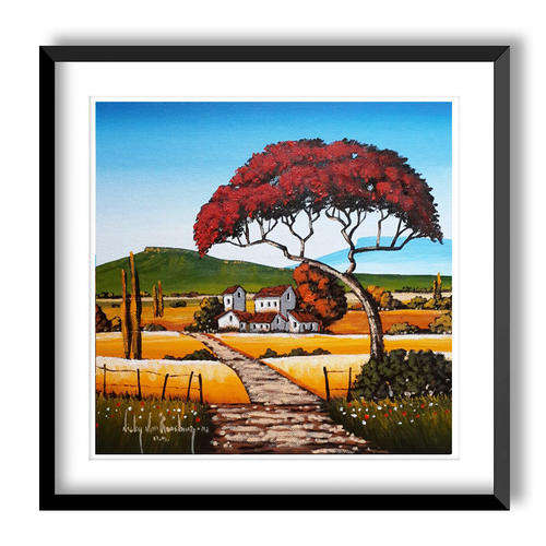 Tuscany - AN ORIGINAL NICKY VAN RENSBURG PAINTING 300 x 300 MM (Value R 3000)