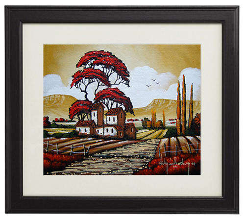 Tuscany Village - AN ORIGINAL NICKY VAN RENSBURG PAINTING 300 x 250 MM (Value R 2700)