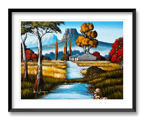 The Stream - AN ORIGINAL NICKY VAN RENSBURG PAINTING 600 x 450 MM (Value R 4800)