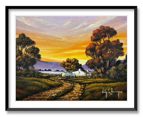 Sunset - AN ORIGINAL NICKY VAN RENSBURG PAINTING 400 x 300 MM (Value R 3600)