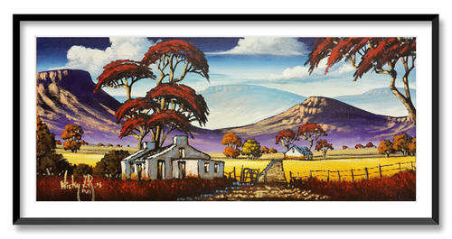 MOUNTAIN TOP - AN ORIGINAL NICKY VAN RENSBURG PAINTING 600 x 200 MM (Value R 4300)