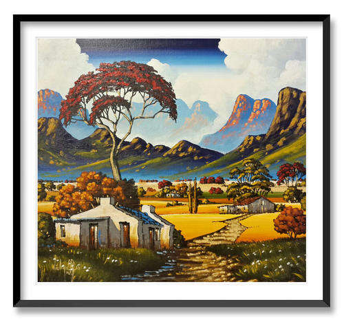 SUMMER BREEZE - AN ORIGINAL NICKY VAN RENSBURG PAINTING 500 x 450 MM (Value R 5200)