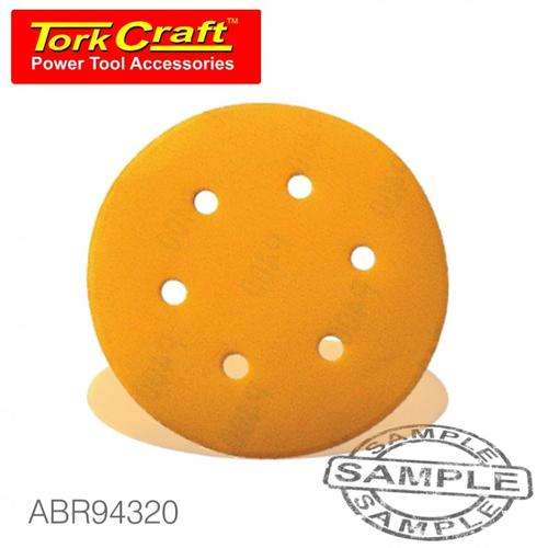 GOLD VELCRO DISC 320g 150mm with HOLES (EACH)