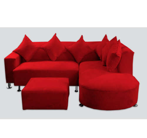 L-Shape Suede Lounge Suite