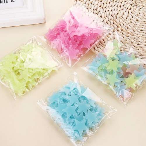 100pcs LumInous Wall Stickers - Glow In The Dark Stars