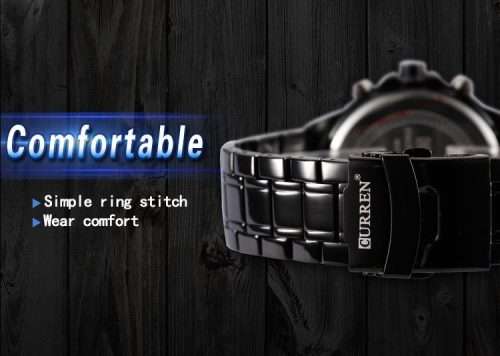 Curren 8063 Stainless Steel Business Watch