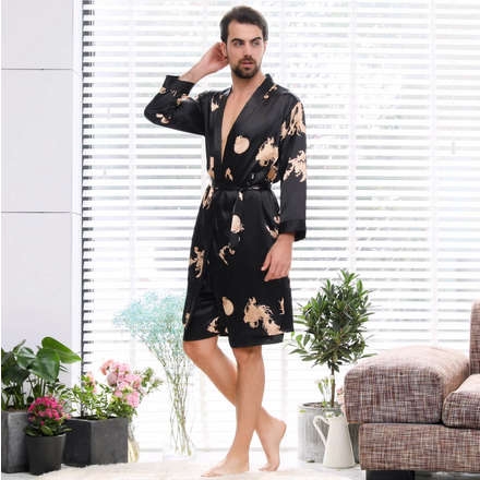 Luxury Mens Silk Gown Set