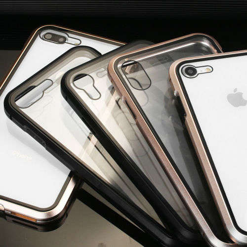 360° Magnetic Metal Case Front+Back Glass Cover For Iphone 6/7/8/XS/X/XR/XS Max