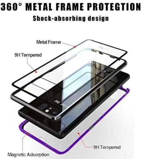360 Degree Magnetic Tempered Glass Case for Samsung Note 20 Ultra