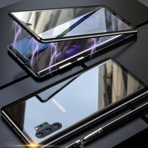 360 Degree Magnetic Tempered Glass Case for Samsung Note 10 Plus