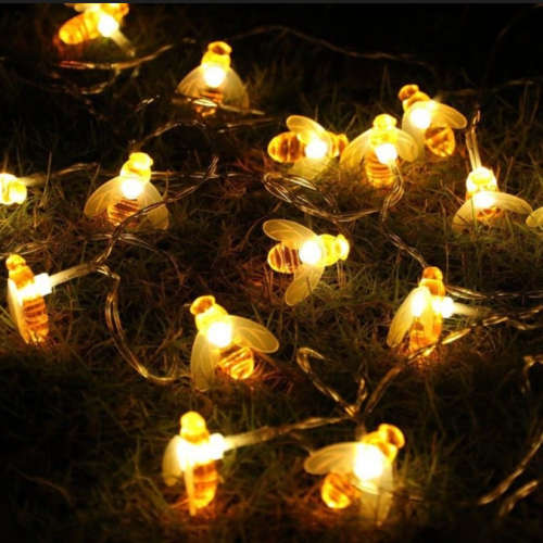 5M 20 LED Honey Bee Shape Solar Lights String