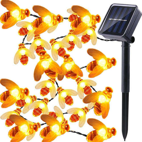5M 20 LED Honey Bee Shape Solar Lights String