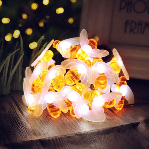 5M 20 LED Honey Bee Shape Solar Lights String