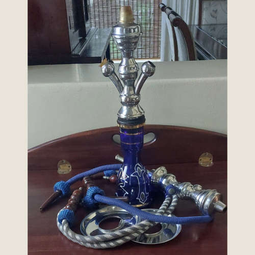 Vintage Glass and Chrome Hookah - Hubbly Bubbly