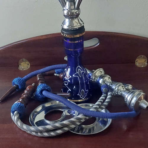 Vintage Glass and Chrome Hookah - Hubbly Bubbly