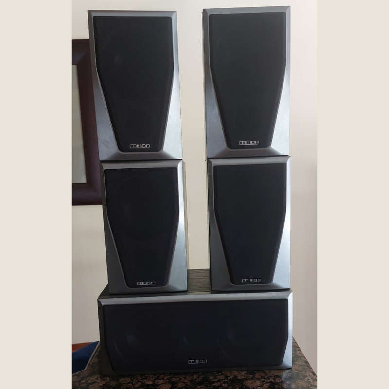 Mission Surround Sound System -  MsSas Subwoofer with M2SCentre Speaker and Four Satellite Speakers