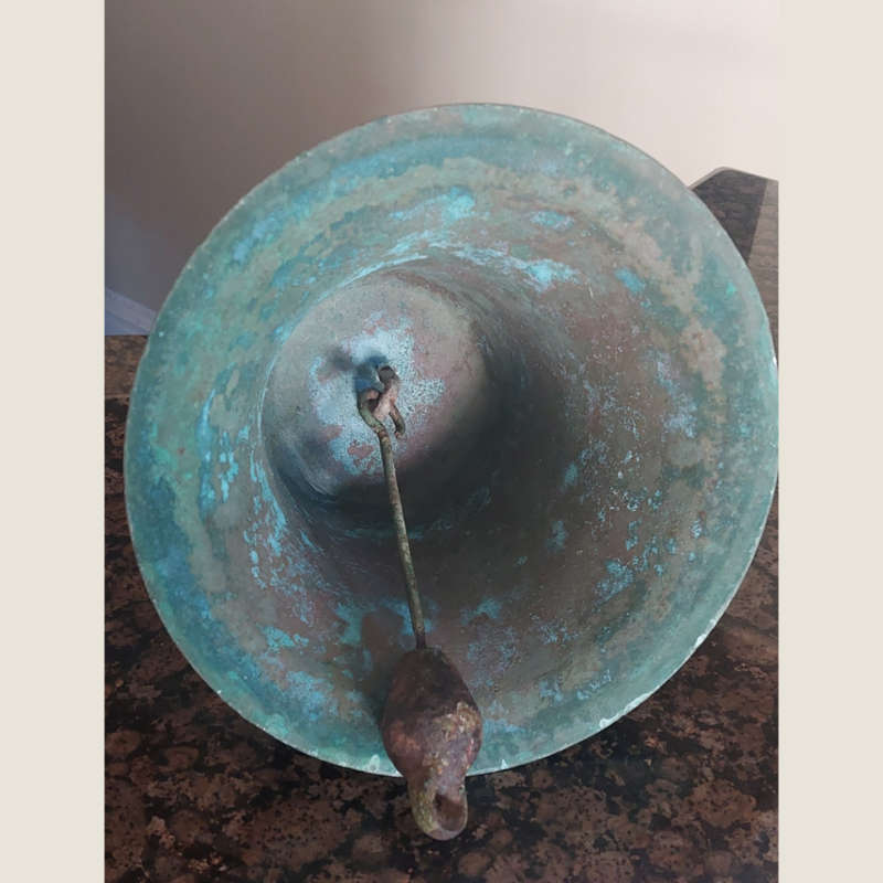 Vintage Japanese Brass Ship Bell with Clapper