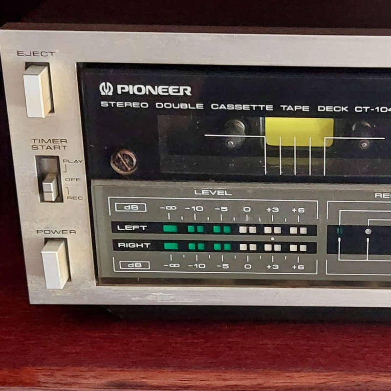 Vintage (1984) Pioneer CT-1040W Double Cassette Tape Deck