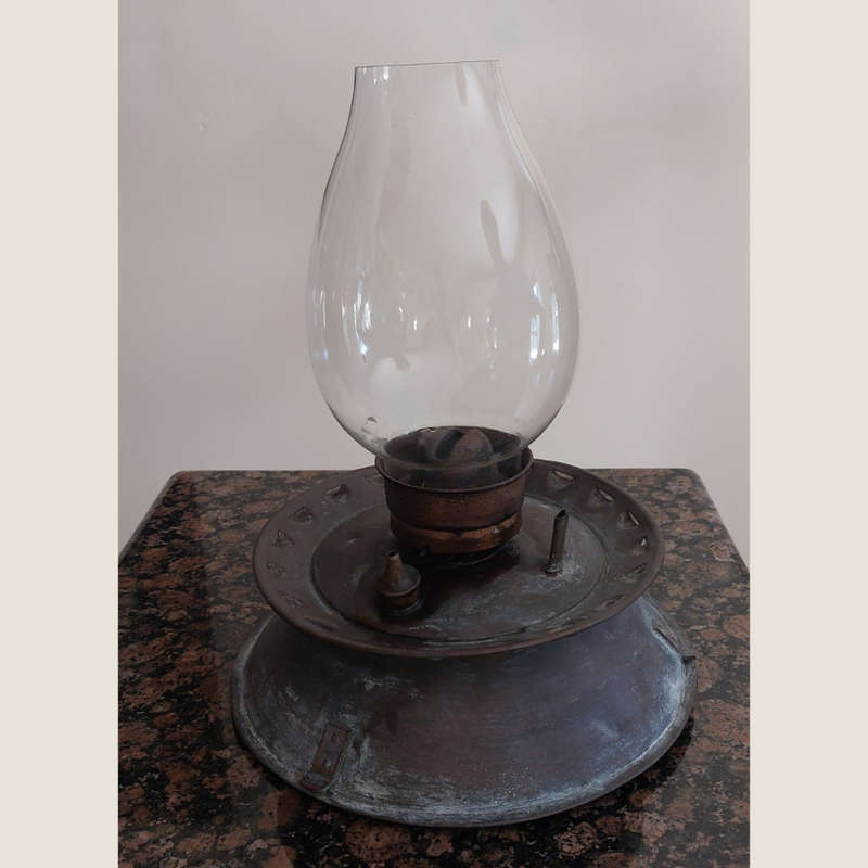 Small Antique Onion Copper Nautical Ship Oil Anchor Lantern