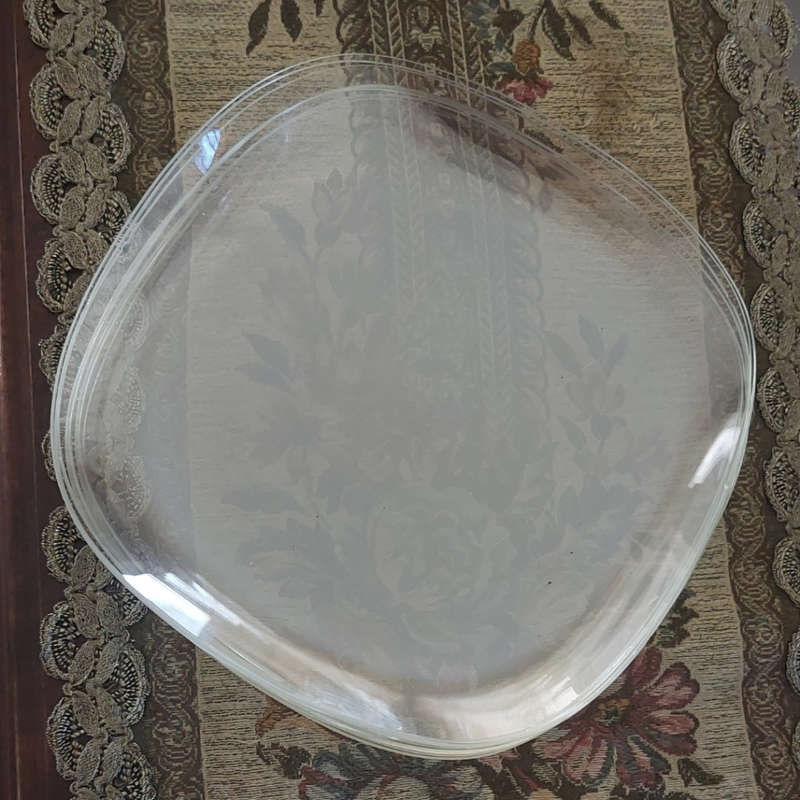 Vintage Schott Mainz & Jena Square Clear Glass Plates