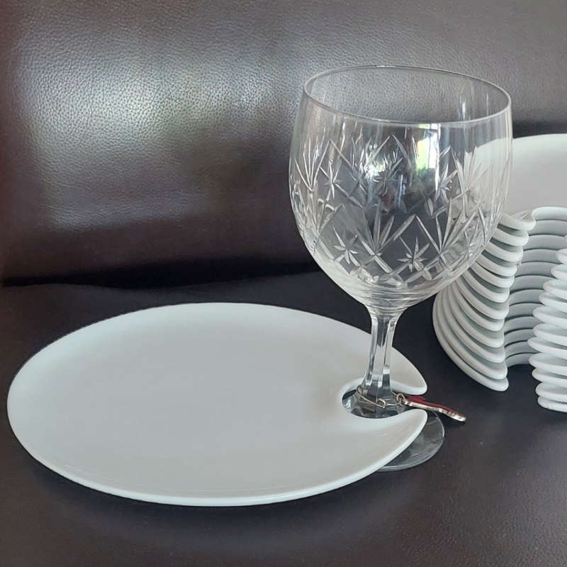 White Cocktail Plates designed by Alex Liddy