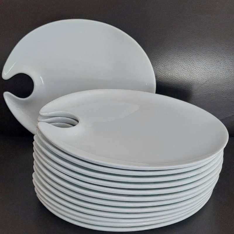 White Cocktail Plates designed by Alex Liddy