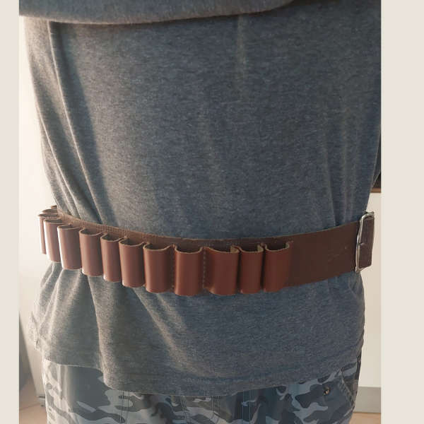 Vintage Shotgun Cartridge Ammo Leather Belt