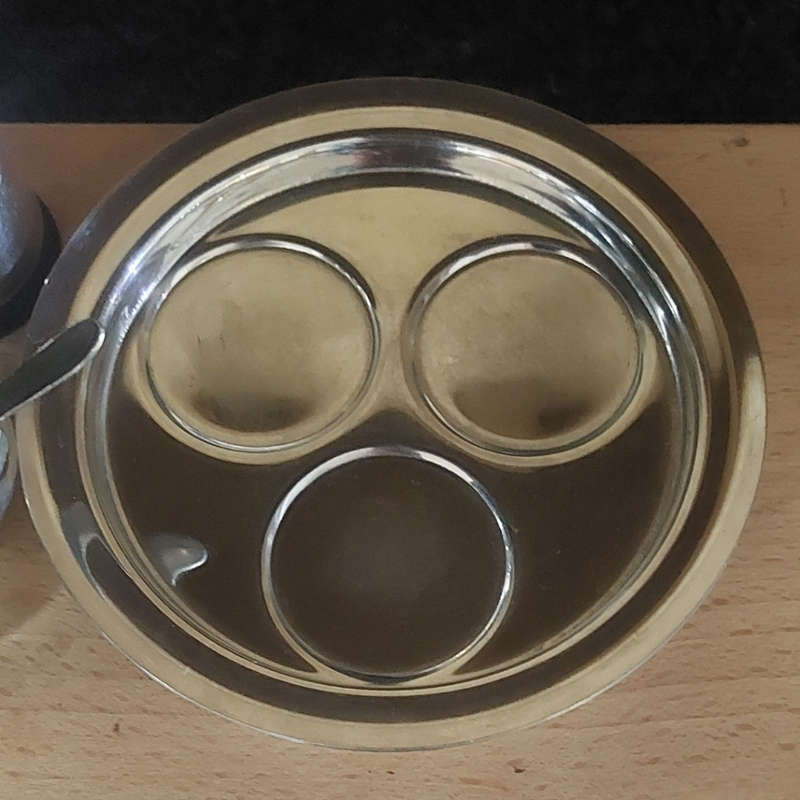 Vintage Stainless Steel Condiment Set