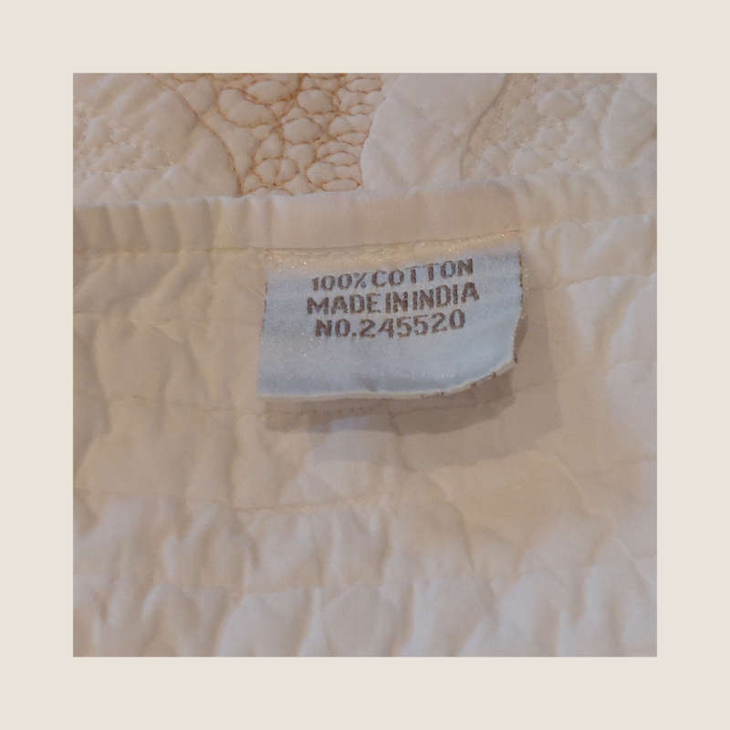 Creamy White Quilted Bedcover Queen Bed