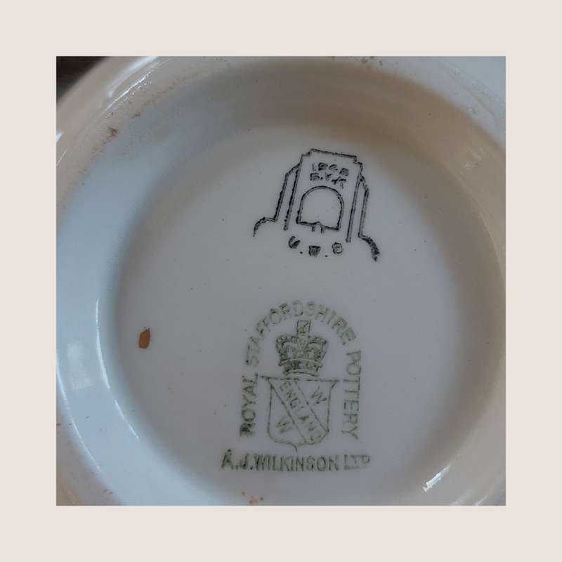 Cream and Blue 1949 UWB Commemorative Voortrekker Monument Tea Set