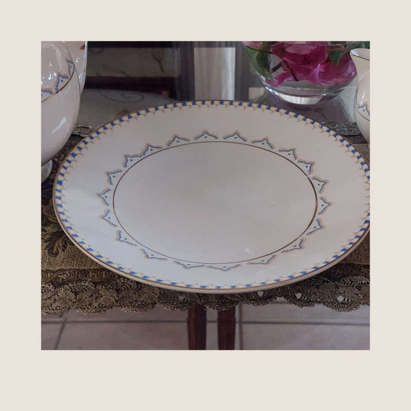 Cream and Blue 1949 UWB Commemorative Voortrekker Monument Tea Set