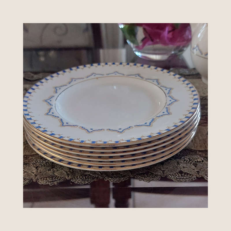 Cream and Blue 1949 UWB Commemorative Voortrekker Monument Tea Set