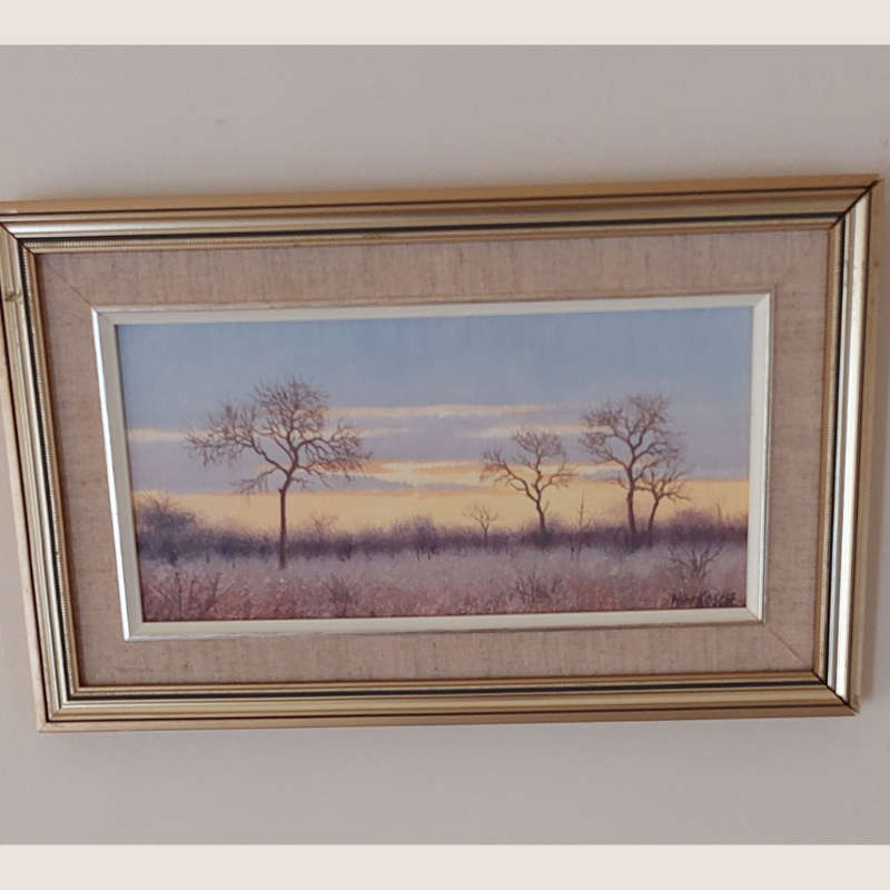 African Landscape with four bushveld trees by Wim Kosch