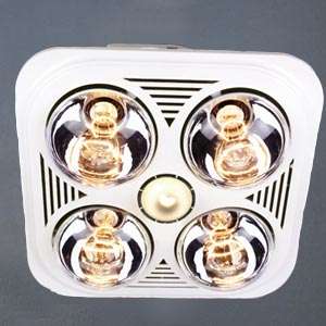 4 x HEATING BULB BATHROOM HEATER/EXTRACTOR FAN AND LIGHT
