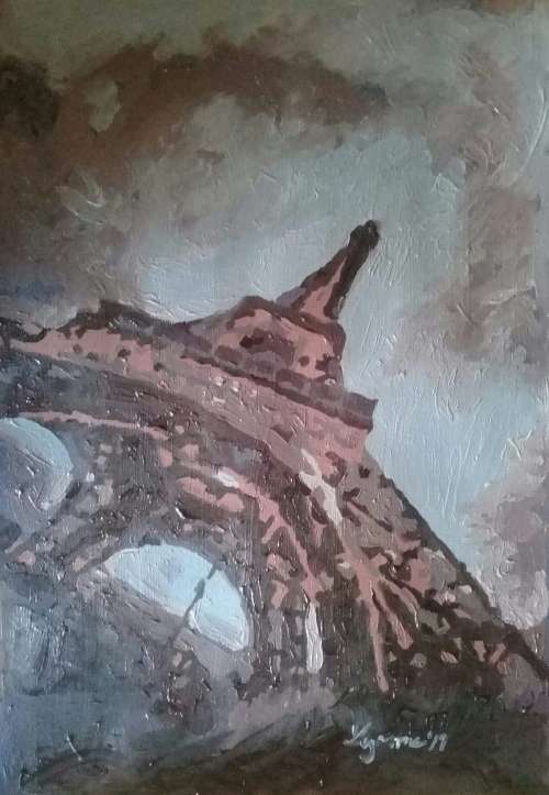 Looking up at the Eifel Tower