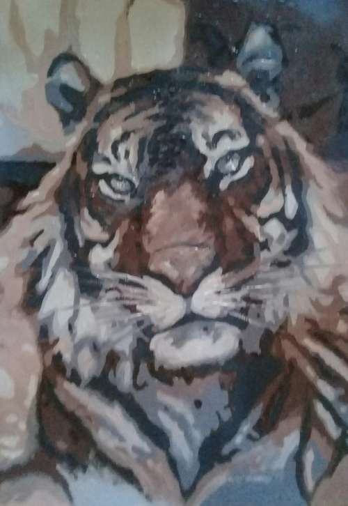 Tiger oil painting
